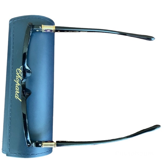 Chopard Rectangular Black Frame & Case Purple Stones Brand New NWT - Picture 6 of 13